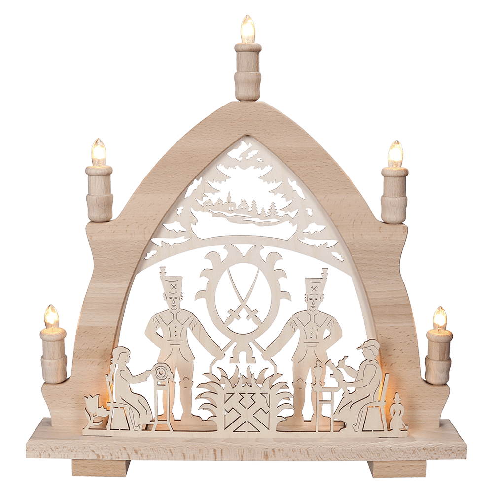 Holz - Leuchterturm "Bergmann" - WeihnachtsladenLenk & Sohn