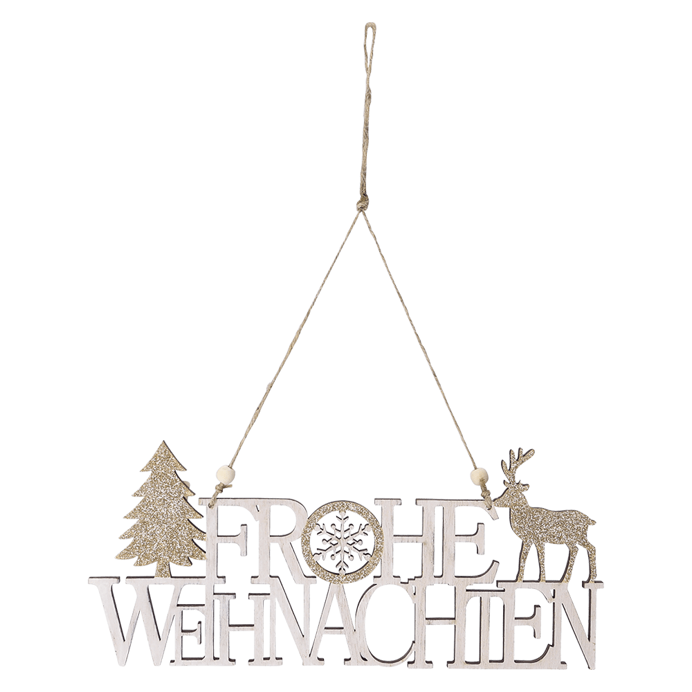 Holz - Schriftzug "Frohe Weihnachten" - WeihnachtsladenSöllner Floristik