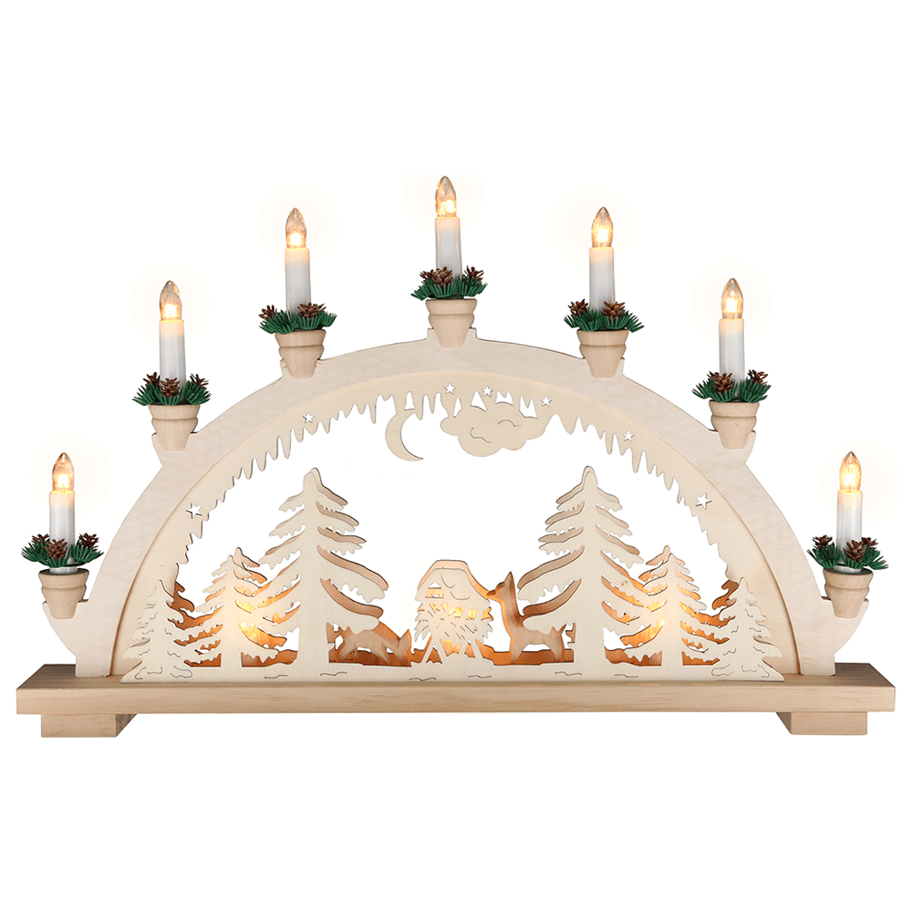 Holz - Schwibbogen 'Rehe' - WeihnachtsladenHeinz HANDELSKONTOR