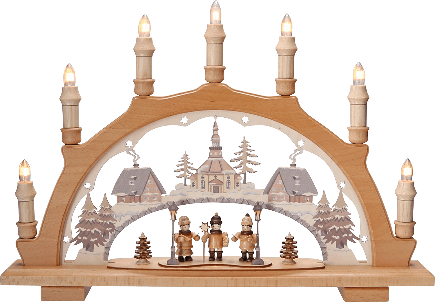 Holz - Schwibbogen 'Sternsänger' - WeihnachtsladenLenk & Sohn