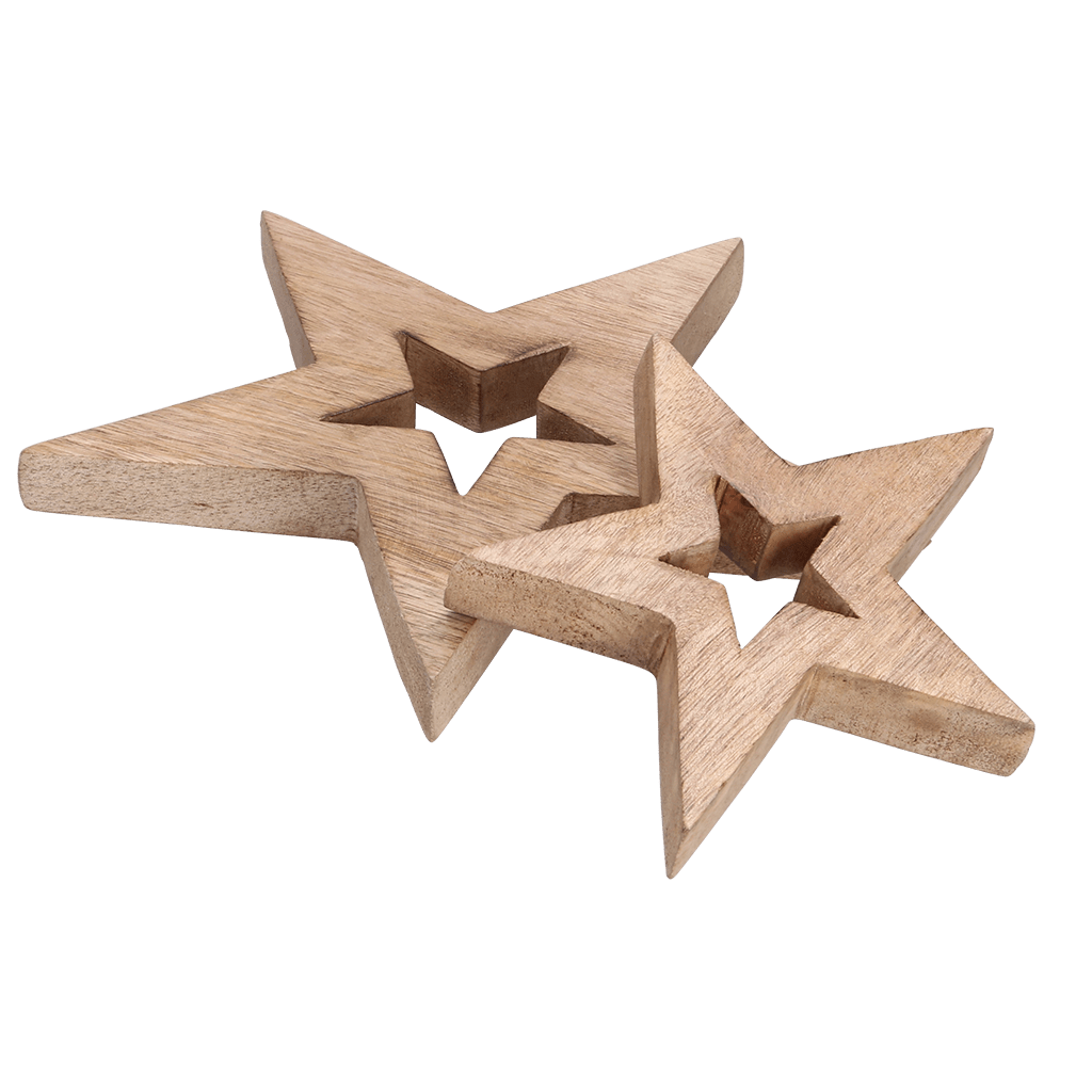 Holz - Stern 17cm - WeihnachtsladenSöllner Floristik