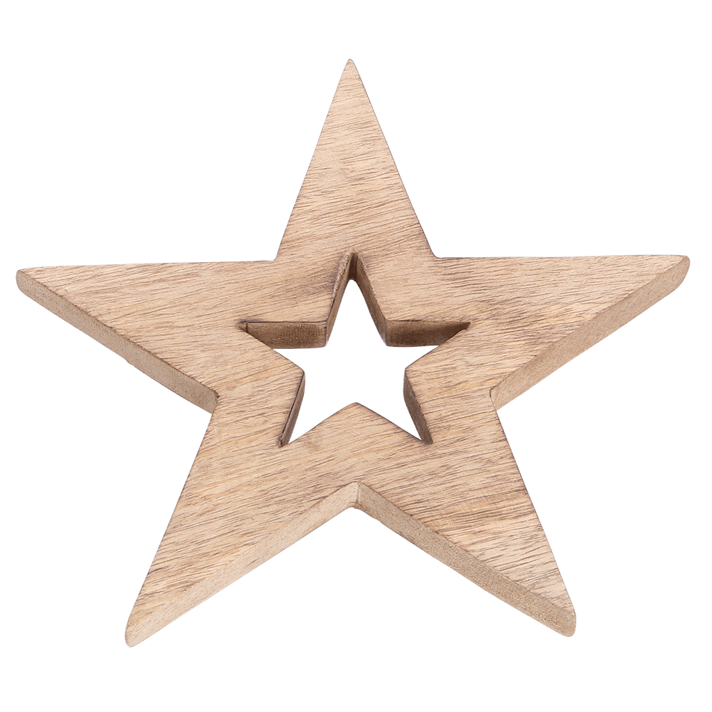 Holz - Stern 26cm - WeihnachtsladenSöllner Floristik