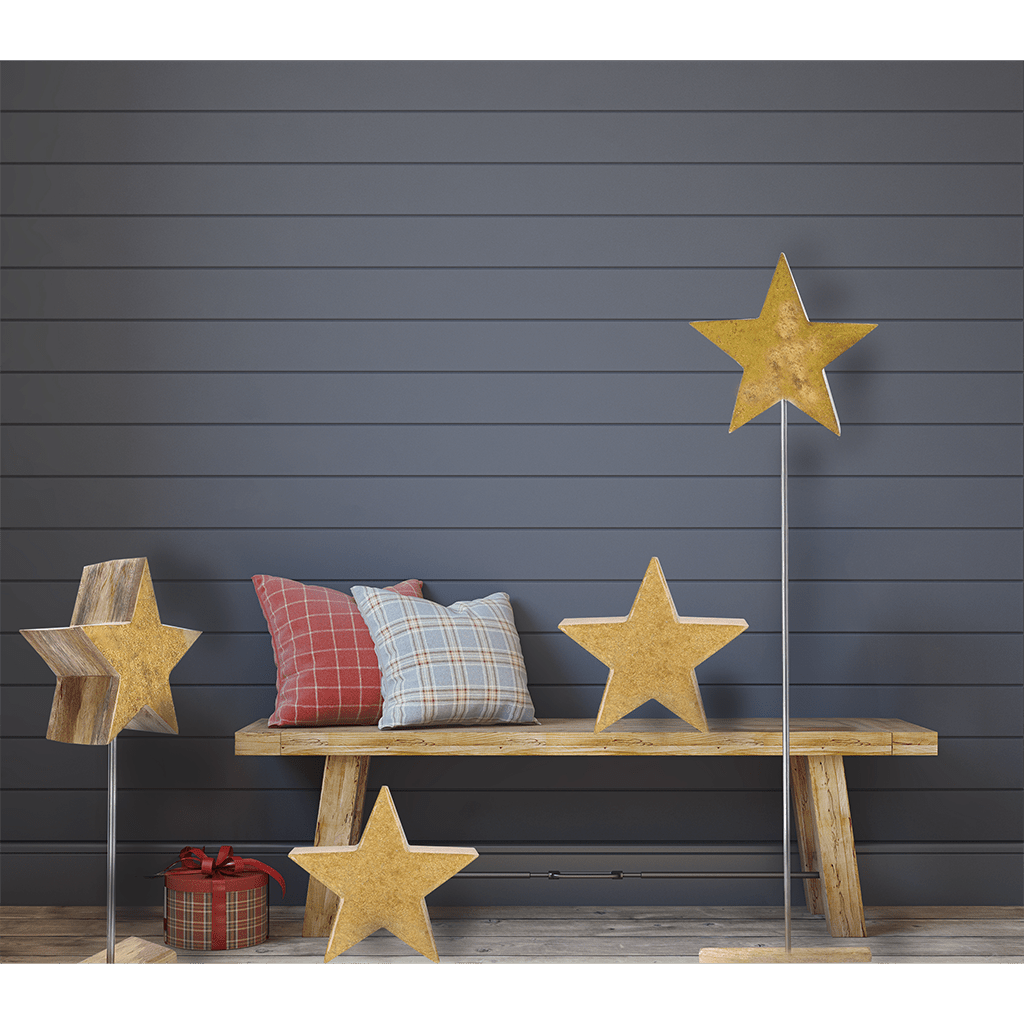 Holz - Stern mit Stab 50cm goldfarben - WeihnachtsladenSöllner Floristik