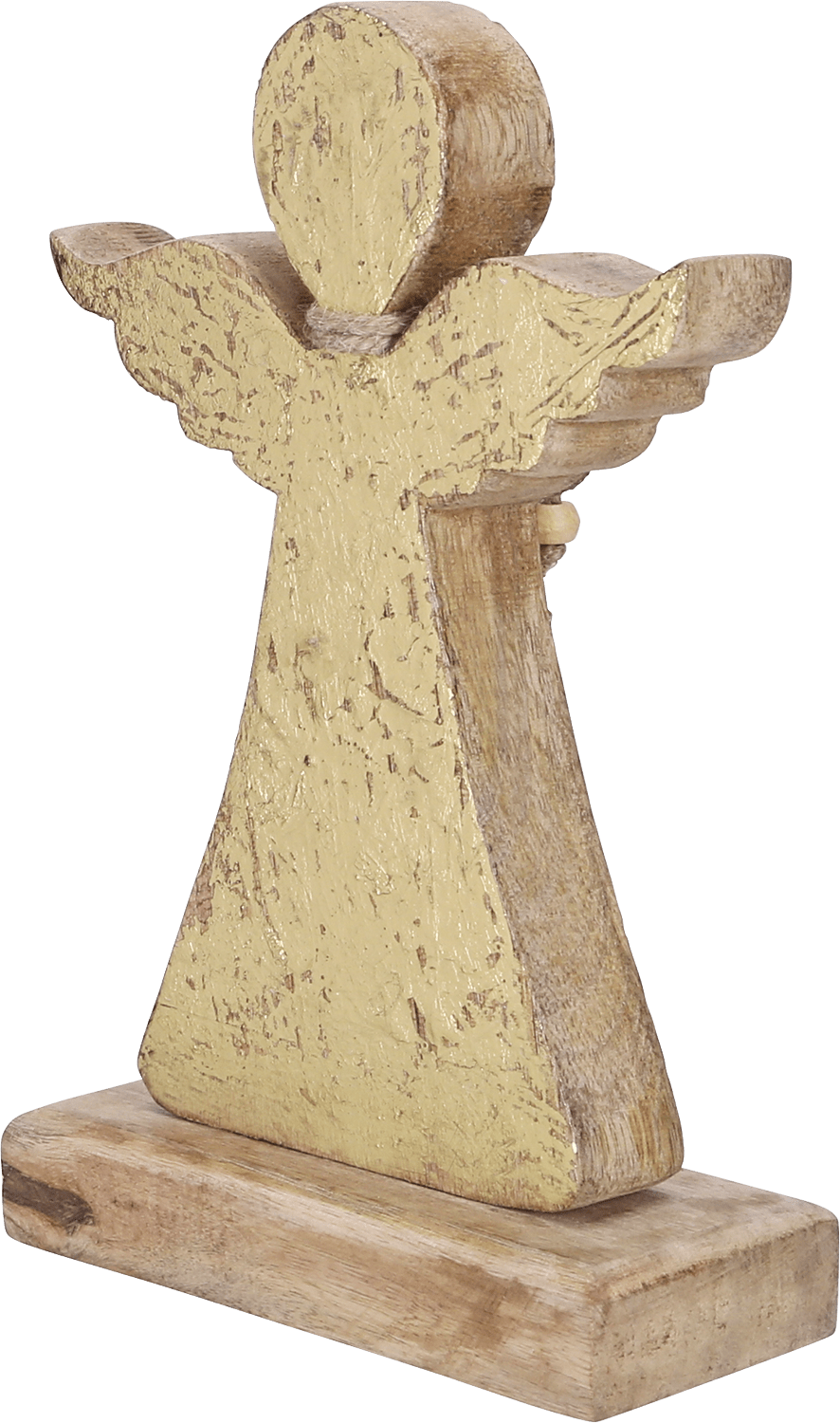 Holzfigur goldfarbener Engel - WeihnachtsladenSöllner Floristik