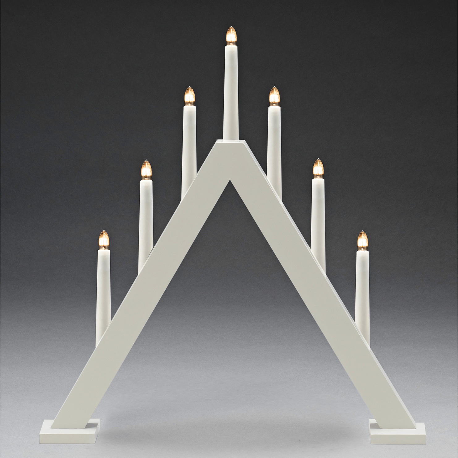 Holzleuchter in mattem Weiß - WeihnachtsladenKonstsmide