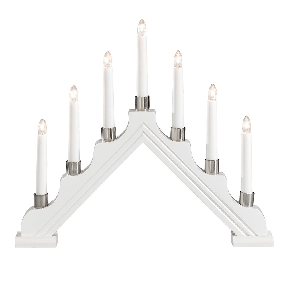 Holzleuchter mit Metalldekoringen - WeihnachtsladenKonstsmide