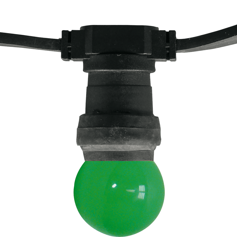 Illu - Leitung schwarz mit 20 Fassungen 20m - WeihnachtsladenLEDmaxx