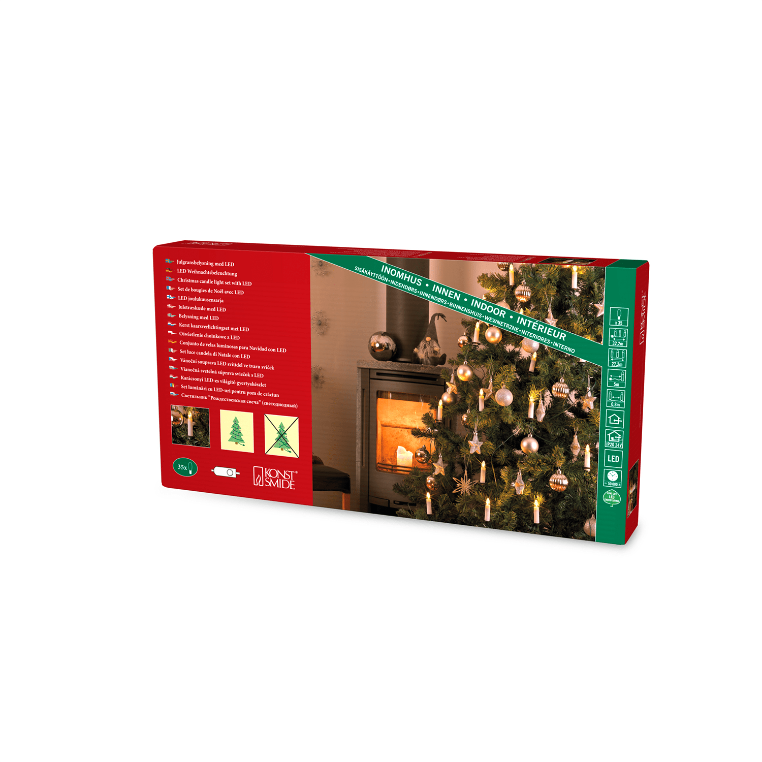 Innenkette 'One String' mit LED - Topkerzen - WeihnachtsladenKonstsmide