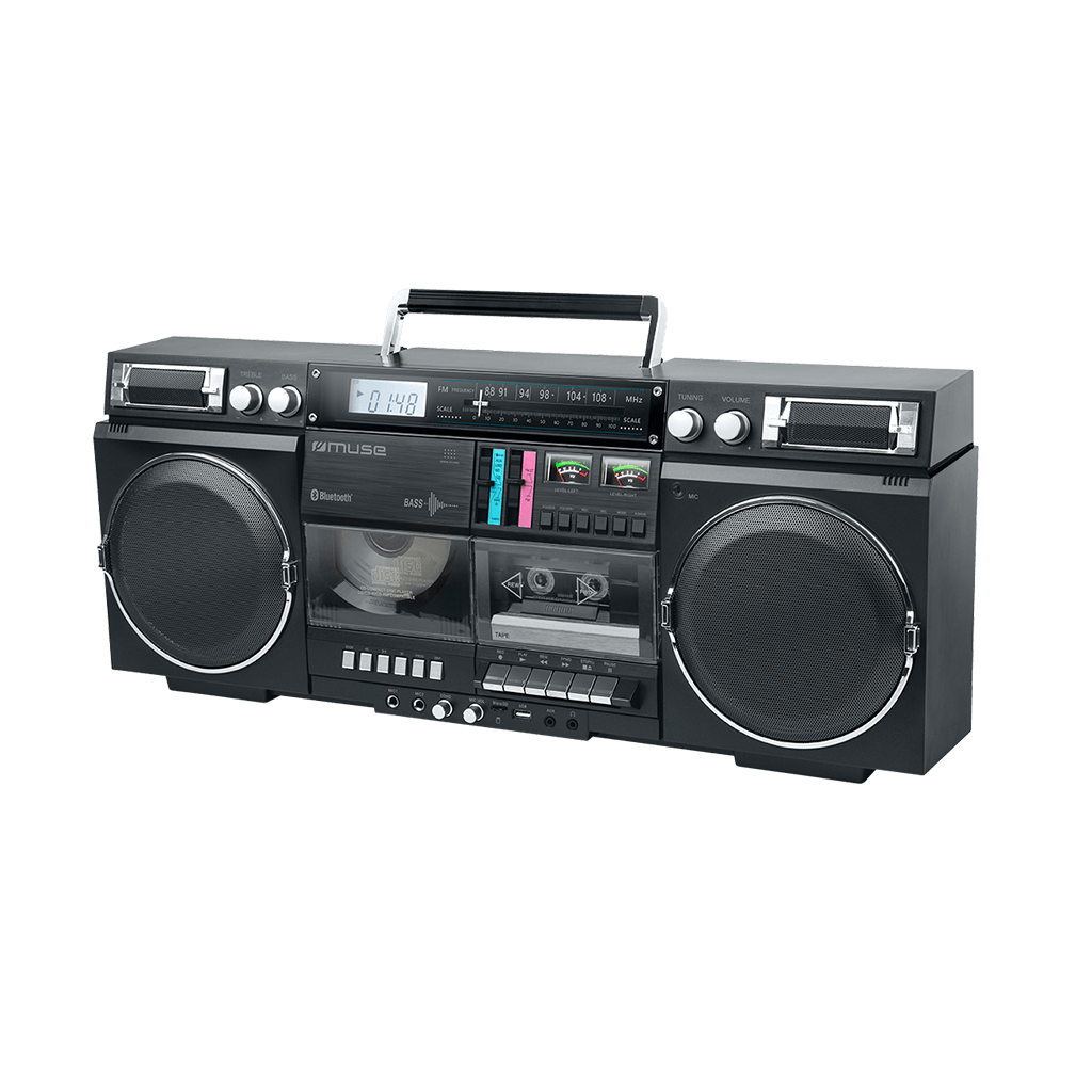 Kassetten - Recorder mit BT und CD schwarz - WeihnachtsladenMuse