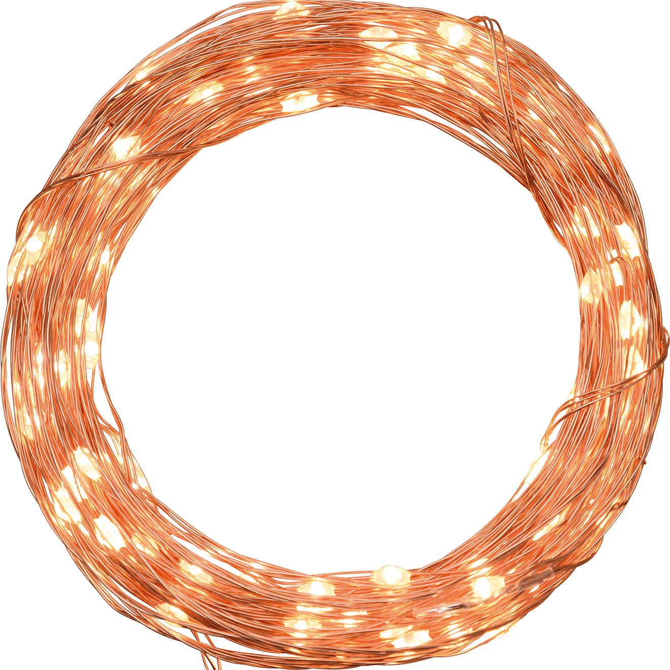 Kupferfarbene LED - Microlichterkette mit 100 warmweißen LEDs - WeihnachtsladenLotti