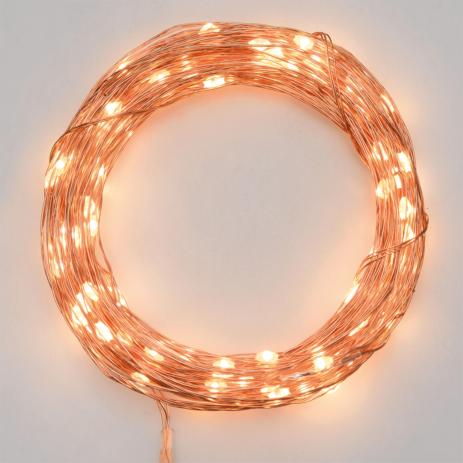 Kupferfarbene LED - Microlichterkette mit 100 warmweißen LEDs - WeihnachtsladenLotti