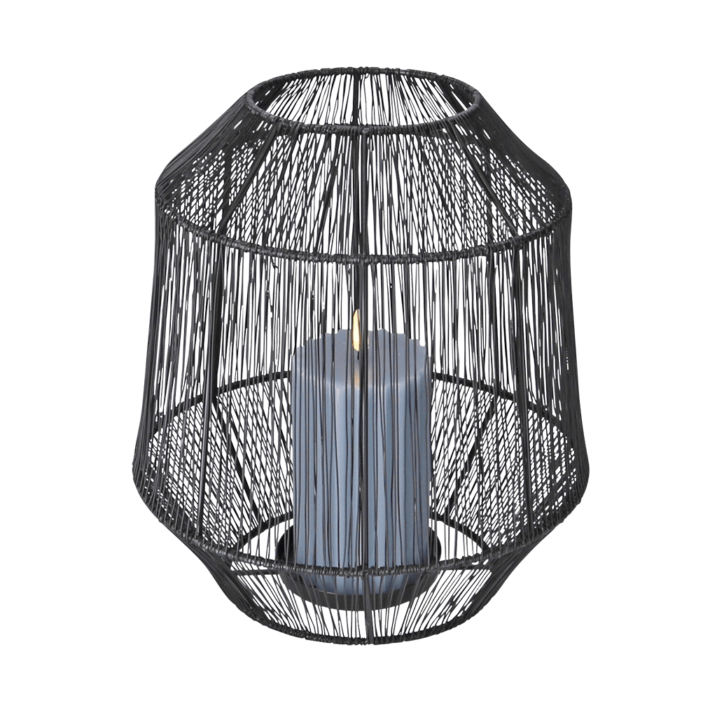 Laterne schwarz 28cm - WeihnachtsladenSöllner Floristik