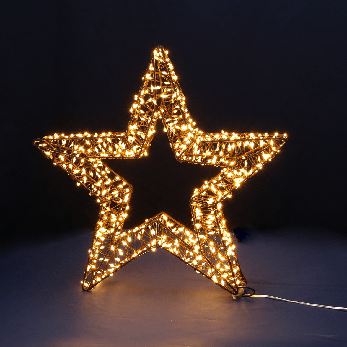 LED - 3D - Metall - Stern zum Stellen und Hängen - WeihnachtsladenLotti