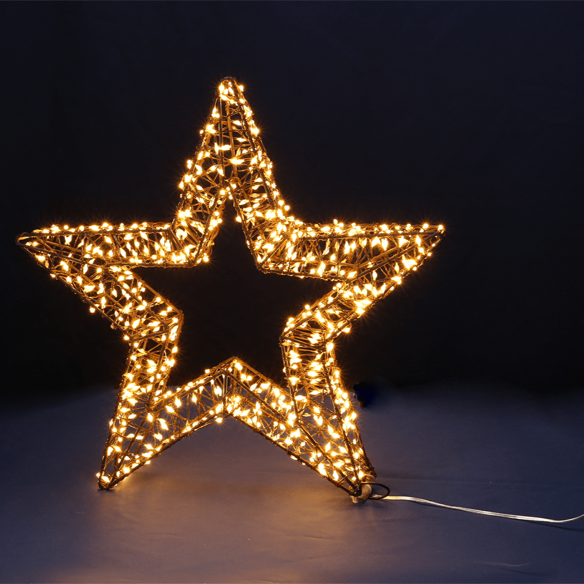 LED - 3D - Metall - Stern zum Stellen und Hängen - WeihnachtsladenLotti