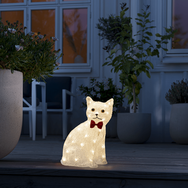 LED Acryl Katze 40 ww LED außen - WeihnachtsladenKonstsmide