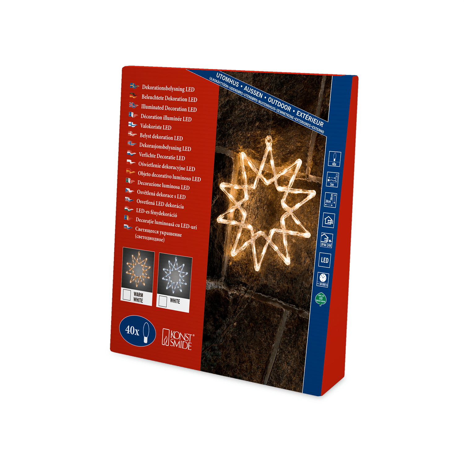 LED Acryl - Stern für festliche Dekorationen - WeihnachtsladenKonstsmide