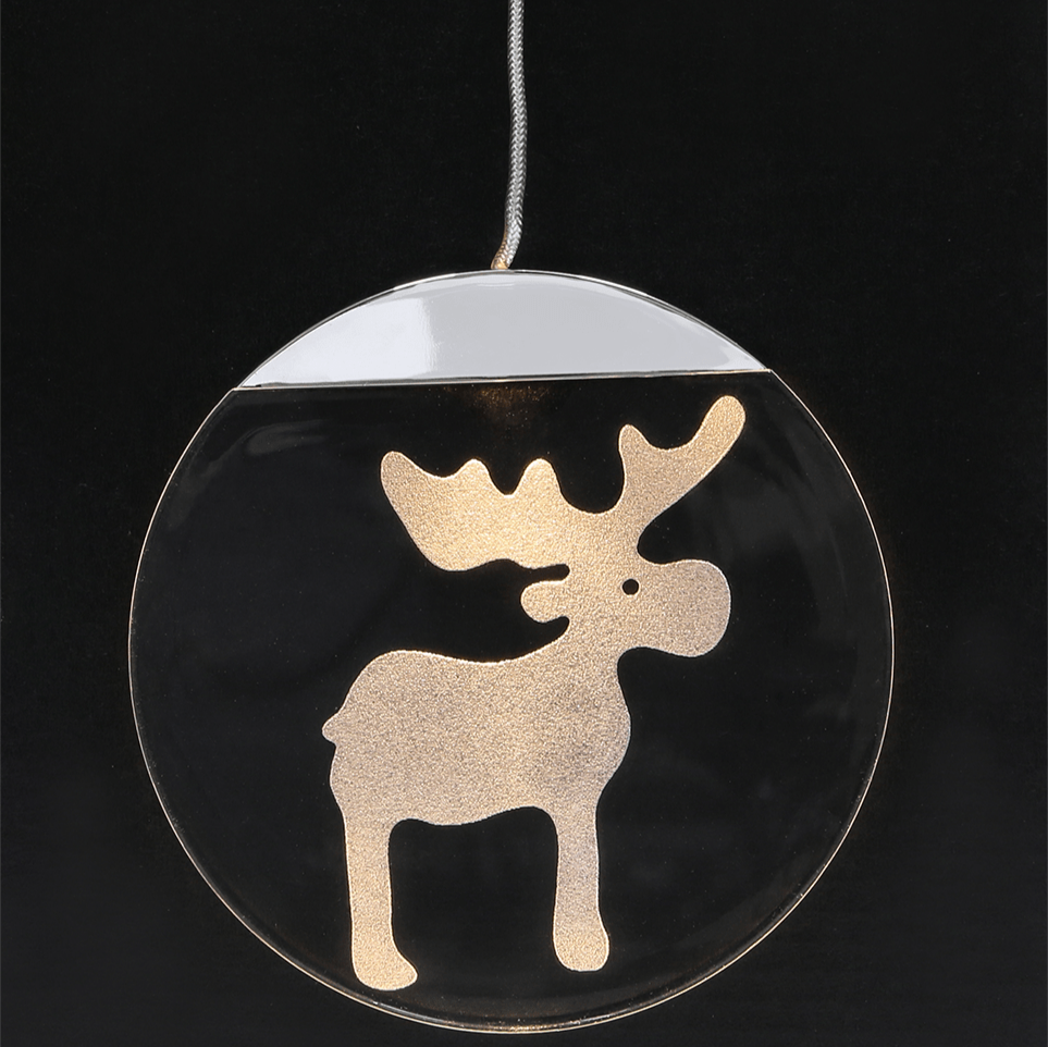 LED - Acryl - Taler "Elch" - WeihnachtsladenKRINNER