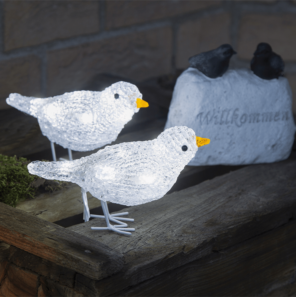 LED - Acryl - Vögel - WeihnachtsladenKonstsmide