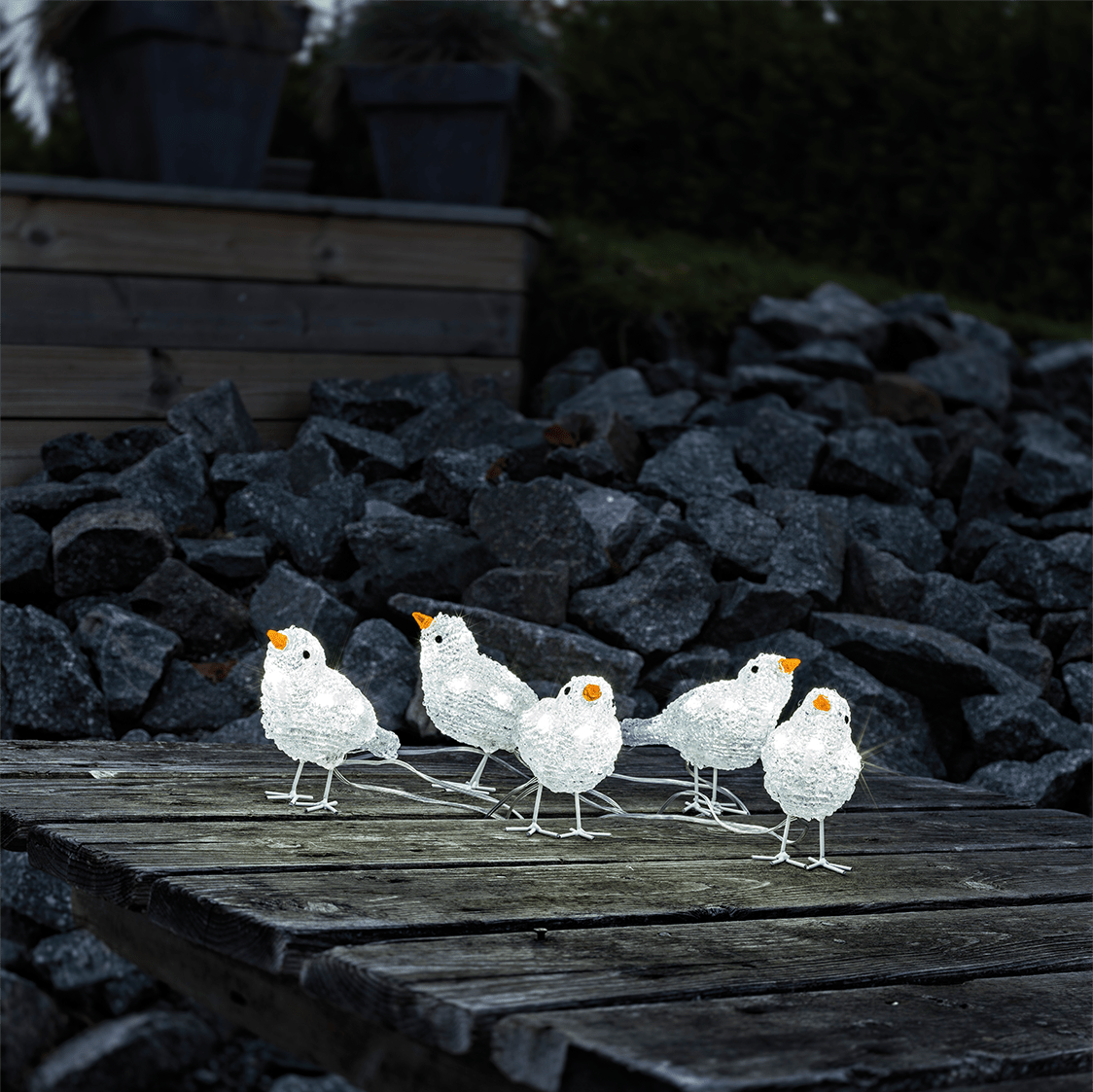 LED - Acryl - Vögel - WeihnachtsladenKonstsmide