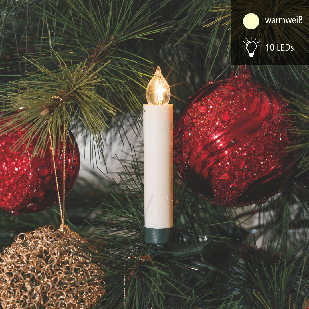 LED Baumbeleuchtung 10 kabellose Kerzen - WeihnachtsladenKonstsmide