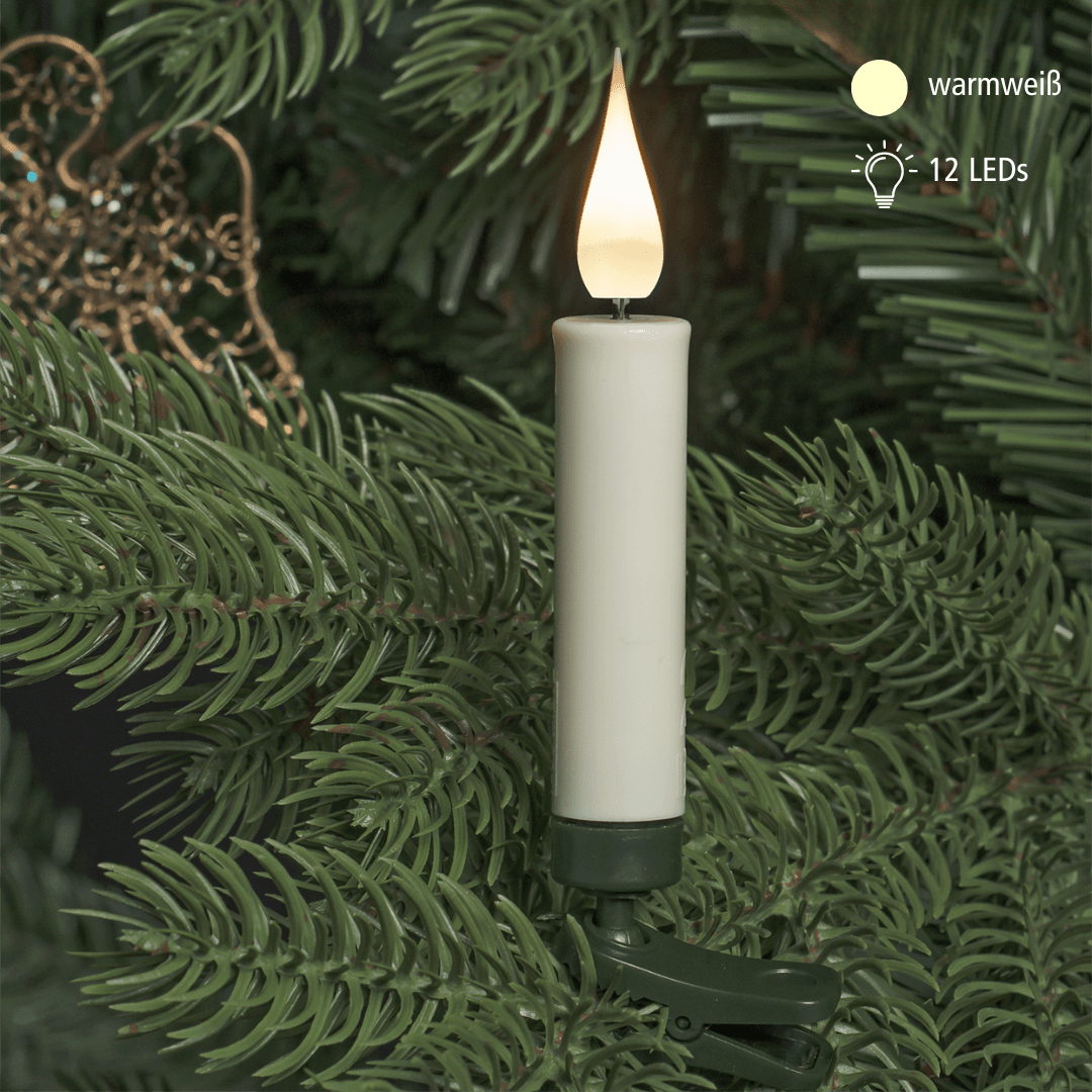 LED Baumbeleuchtung 12 kabellose Kerzen - WeihnachtsladenKonstsmide