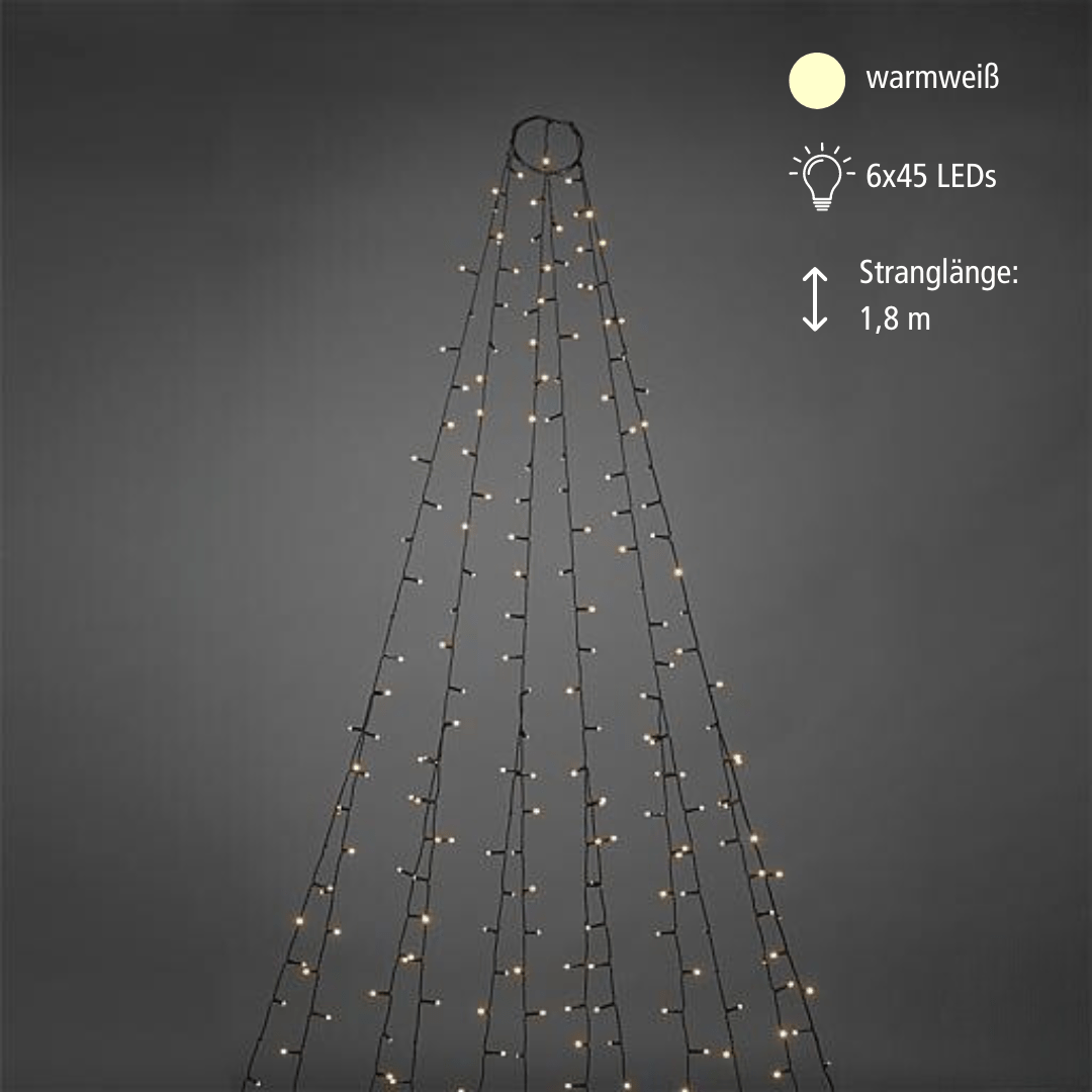 LED Baummantel Lichterkette im Frost - Look 270 warmweiße LED | Außenbereich - WeihnachtsladenKonstsmide