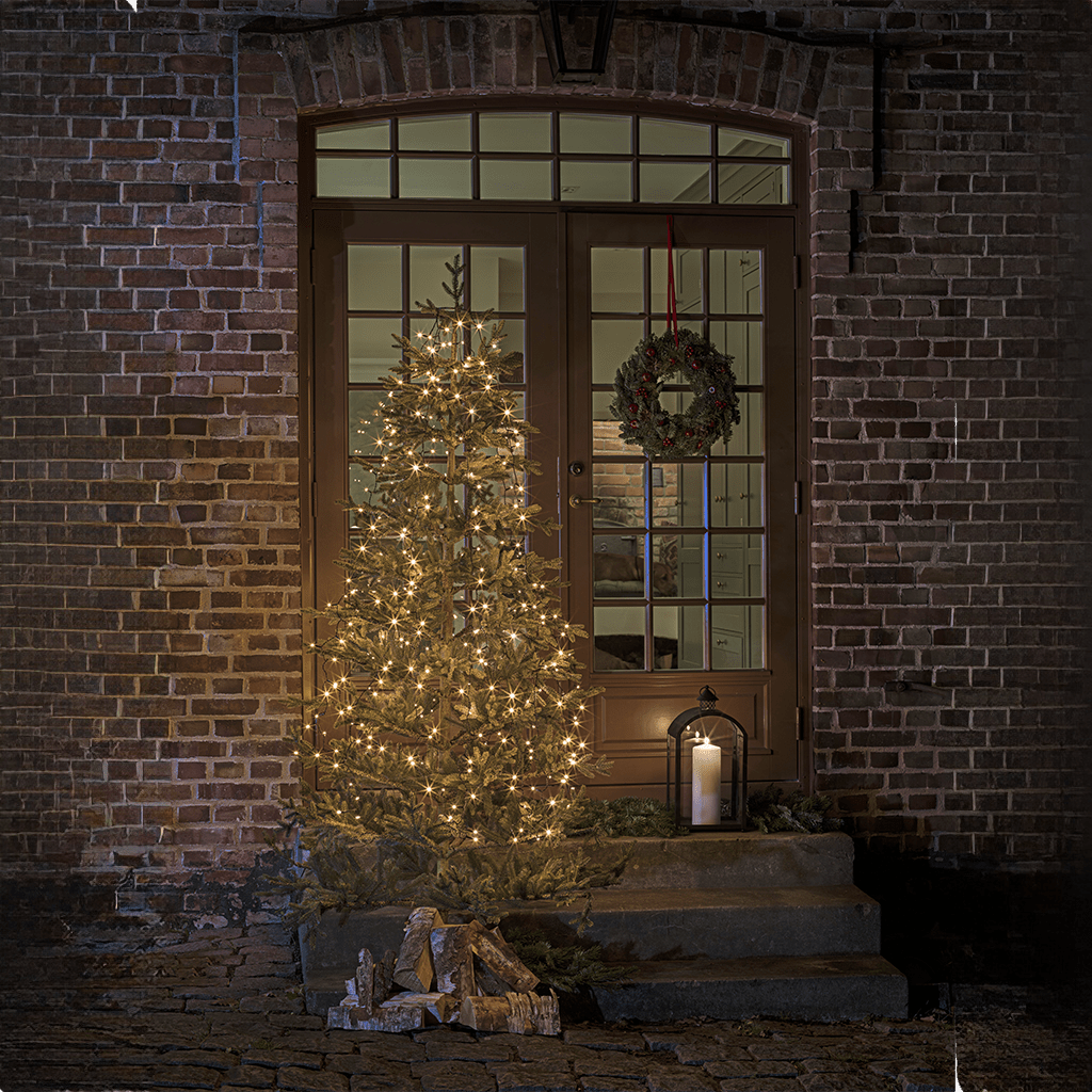 LED Baummantel Lichterkette im Frost - Look 270 warmweiße LED | Außenbereich - WeihnachtsladenKonstsmide