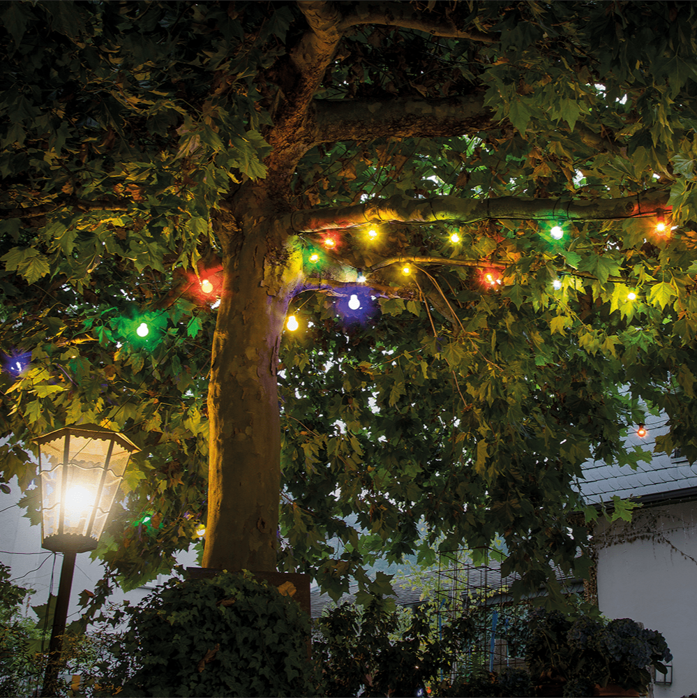LED - Biergartenkette mit bunten Lichtern - WeihnachtsladenKonstsmide