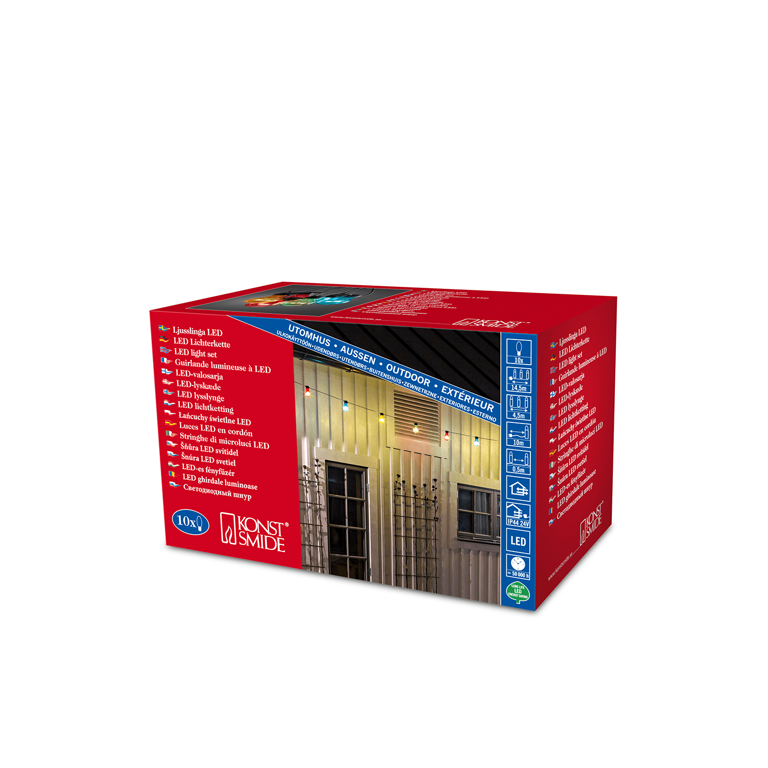 LED - Biergartenkette mit bunten Lichtern - WeihnachtsladenKonstsmide