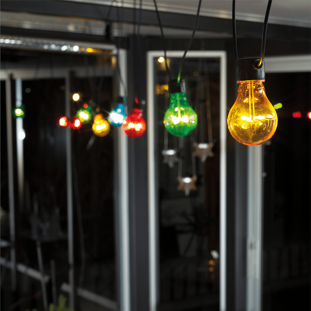 LED - Biergartenkette mit bunten Lichtern - WeihnachtsladenKonstsmide