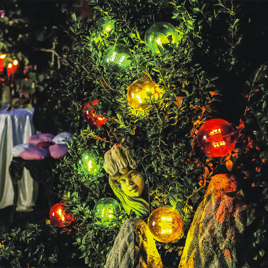 LED - Biergartenkette mit bunten Lichtern - WeihnachtsladenKonstsmide