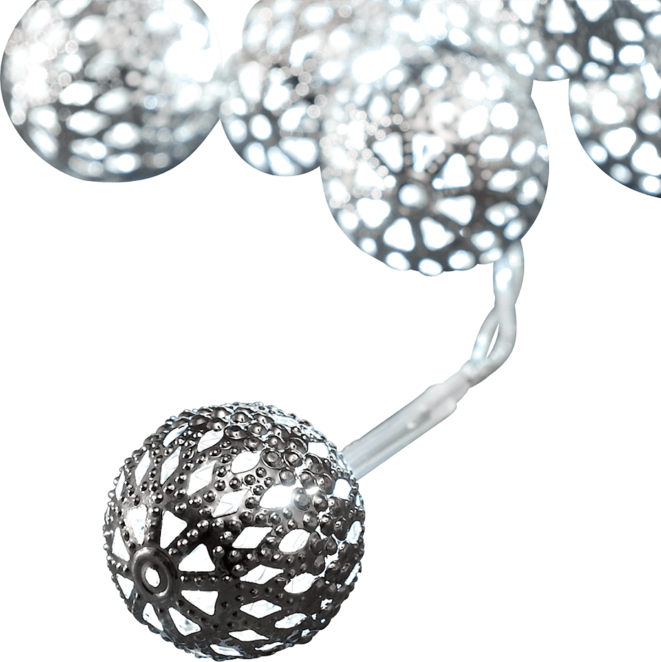 LED - Dekokette mit Metallbällen - WeihnachtsladenKonstsmide