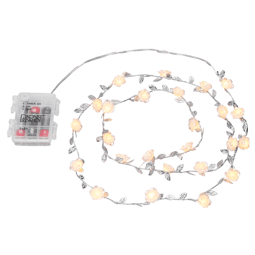 LED Dekolichterkette 'Rosen' - WeihnachtsladenKonstsmide