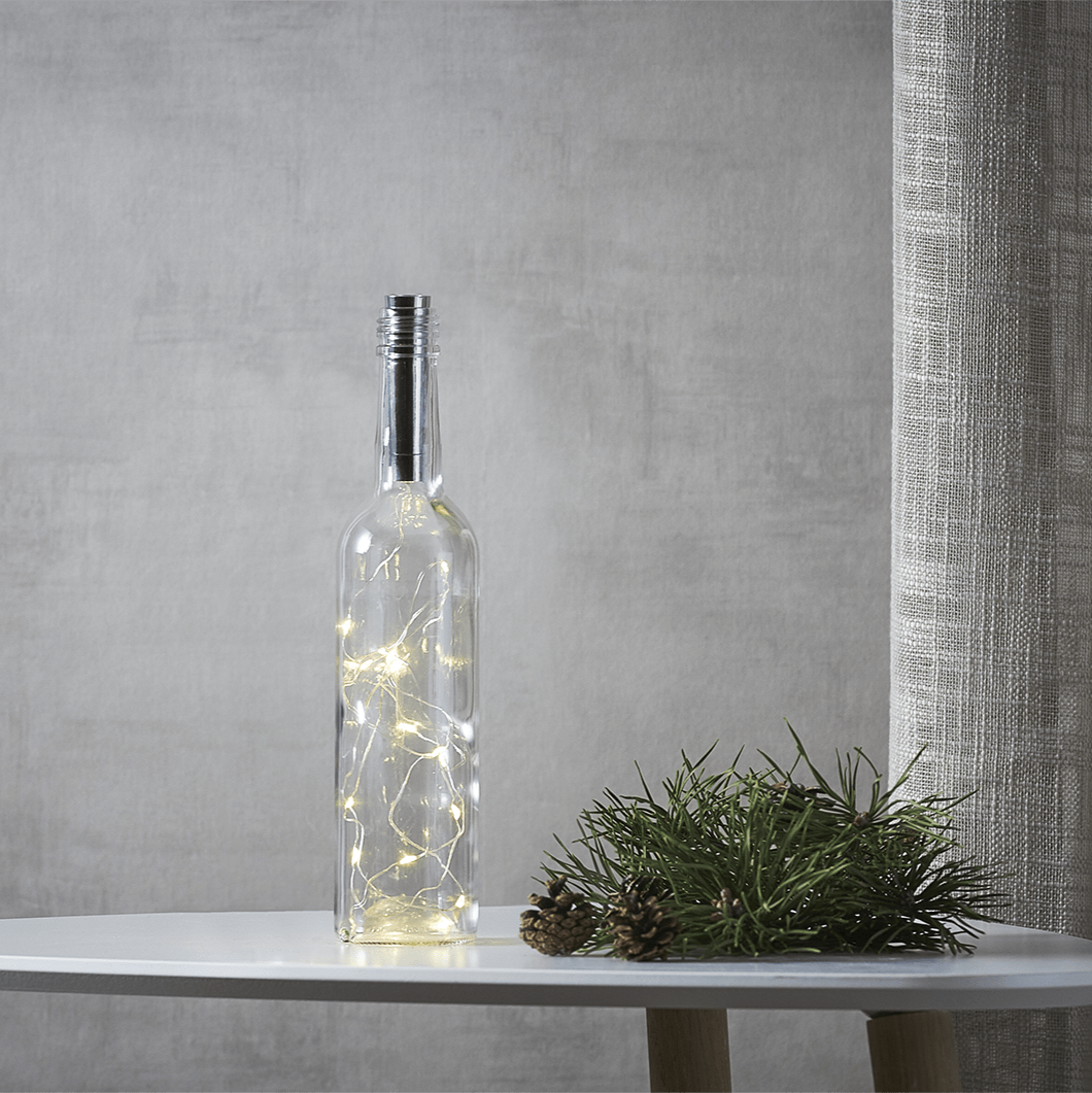 LED - Draht - Lichterkette 'Dew Drops' 15 ww LED silberfarben - WeihnachtsladenStar Trading