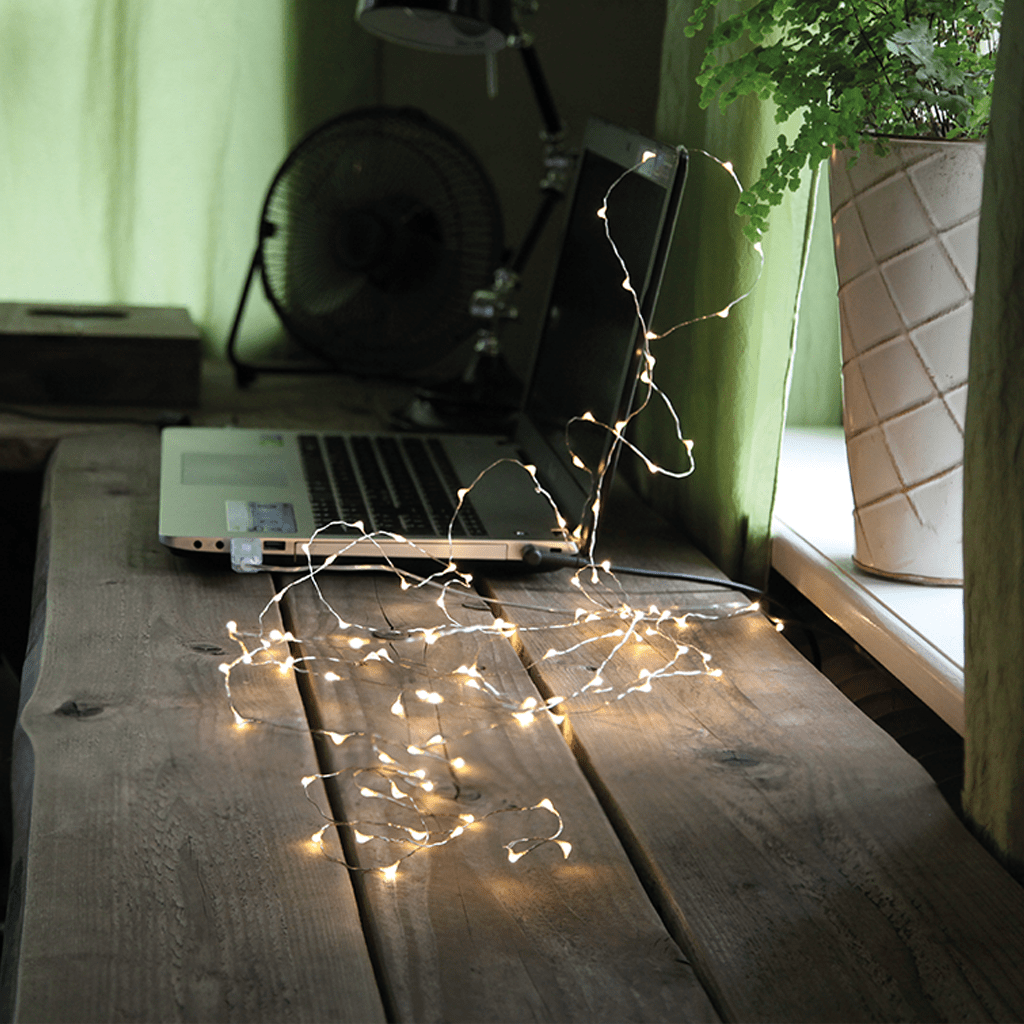 LED - Draht - Lichterkette 'Dew Drops' mit USB Anschluss - WeihnachtsladenStar Trading