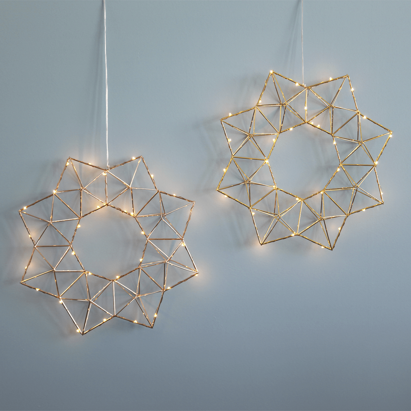 LED - Drahtstern 'Edge' chromfarben - WeihnachtsladenStar Trading