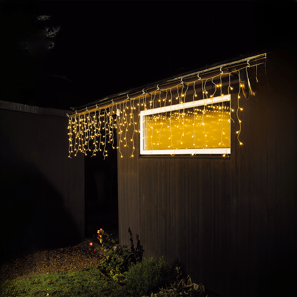 LED Eisregen Lichtervorhang 200 ww LED außen - WeihnachtsladenKonstsmide