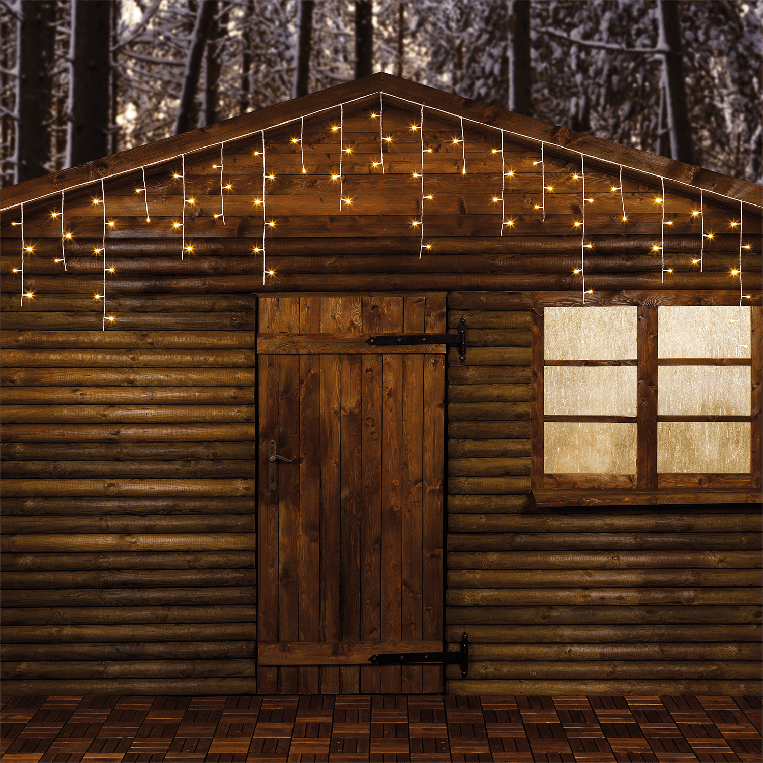 LED Eisregen - Lichtervorhang 480 warmweiße LEDs - WeihnachtsladenLotti