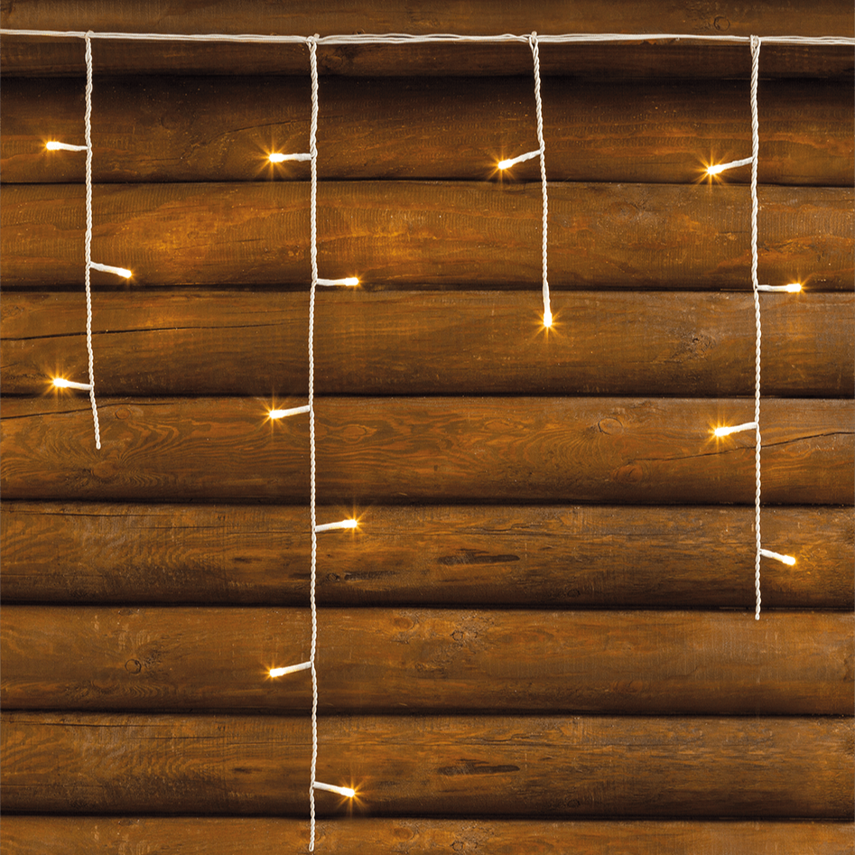 LED Eisregen - Lichtervorhang 480 warmweiße LEDs - WeihnachtsladenLotti