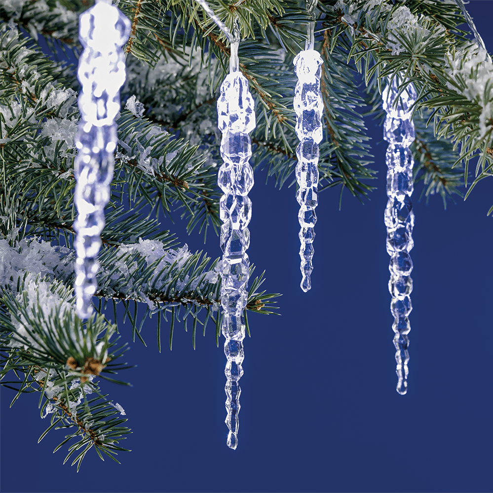 LED - Eiszapfen - Lichterkette mit 40 Zapfen - WeihnachtsladenEGB