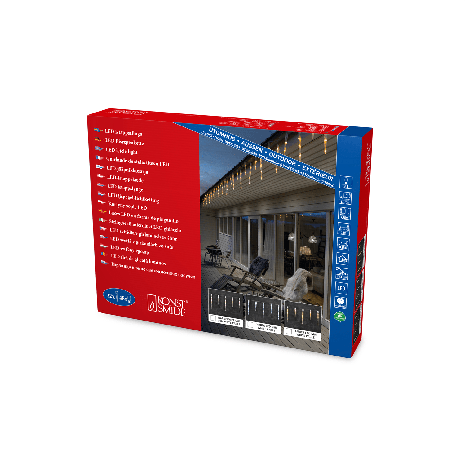 LED - Eiszapfen - Lichtervorhang außen - WeihnachtsladenKonstsmide