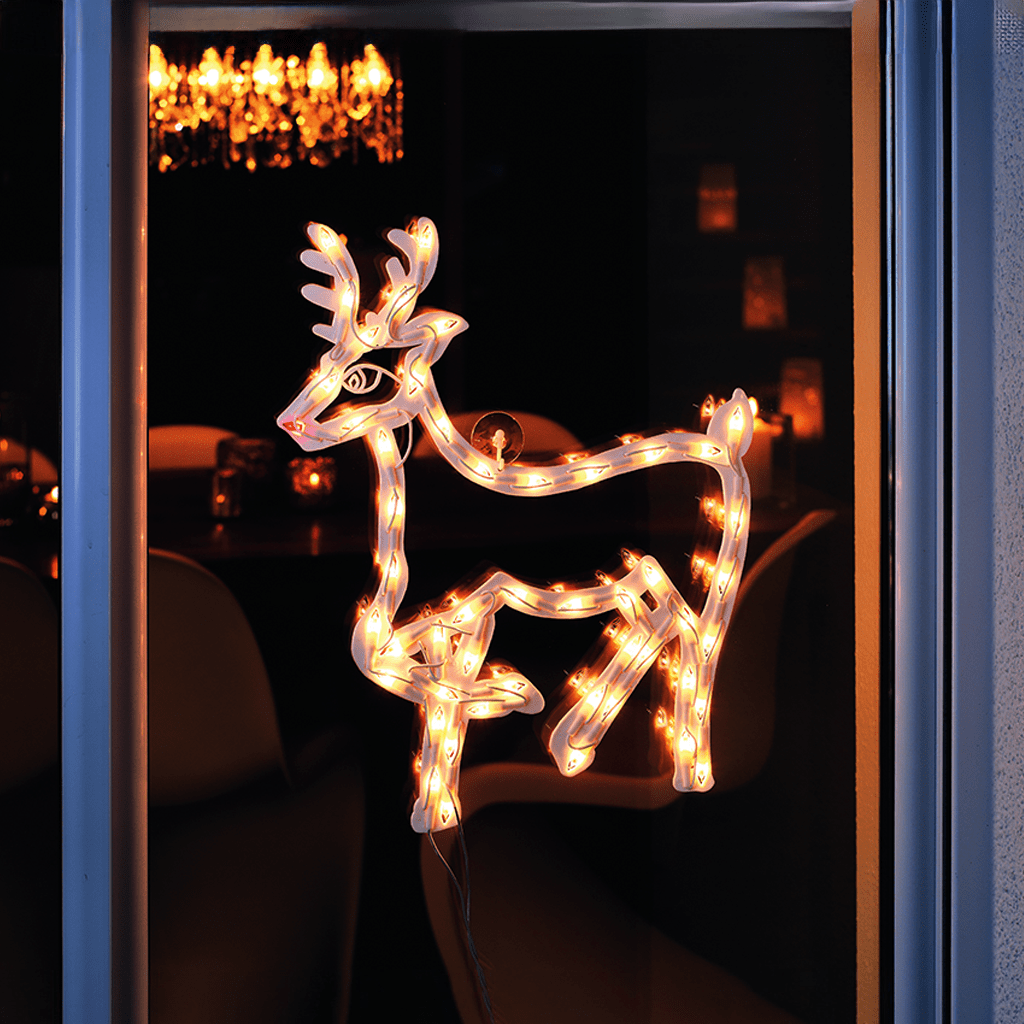 LED Fenstersilhouette Rentier 50 ww LED - WeihnachtsladenKonstsmide