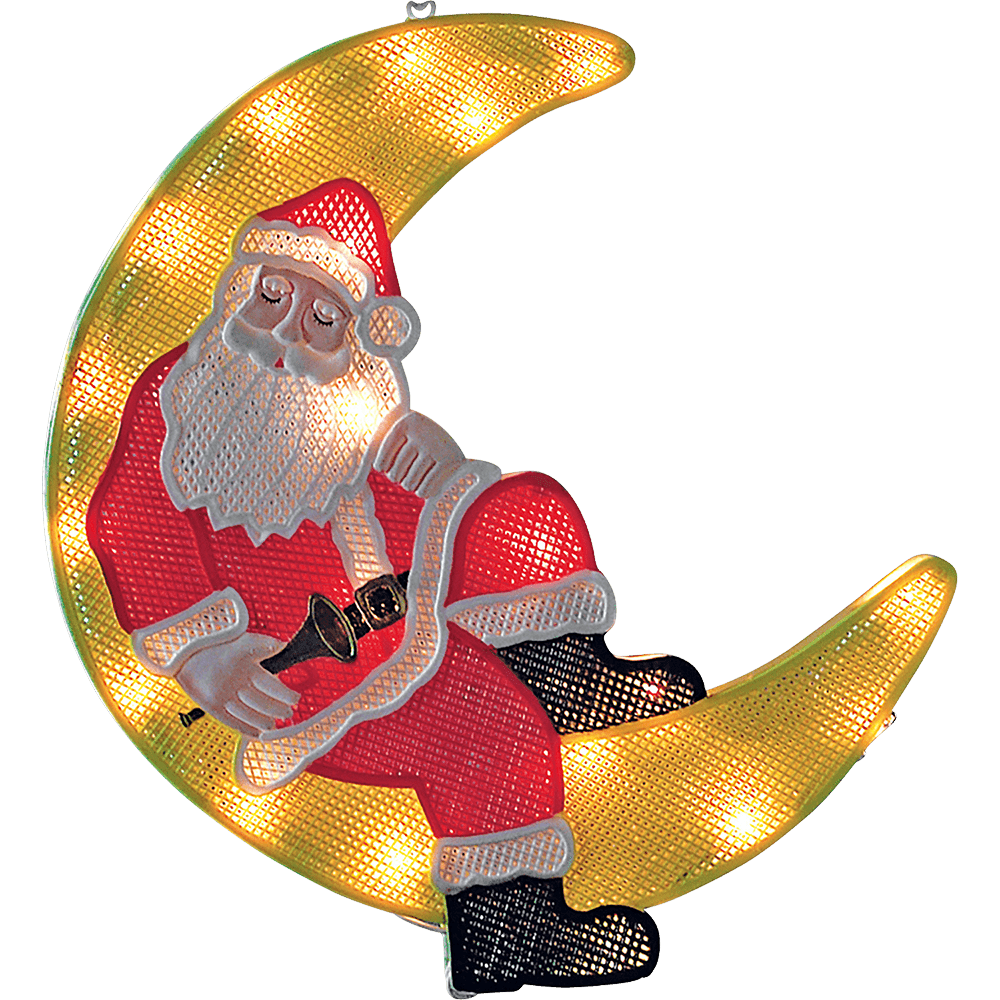 LED - Fenstersilhouette Weihnachtsmann im Mond - WeihnachtsladenKonstsmide