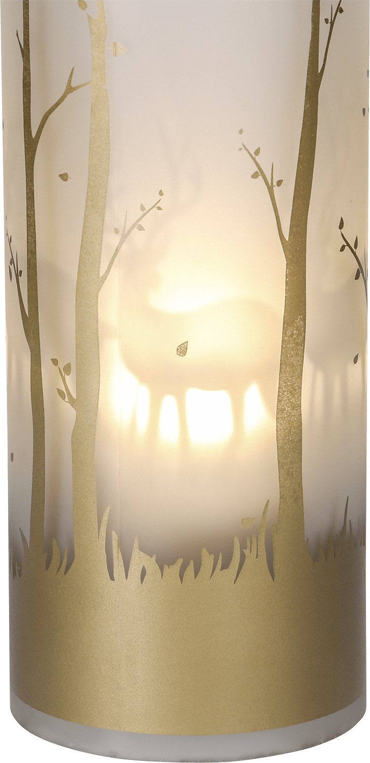 LED - Flasche im Walddesign - WeihnachtsladenLotti