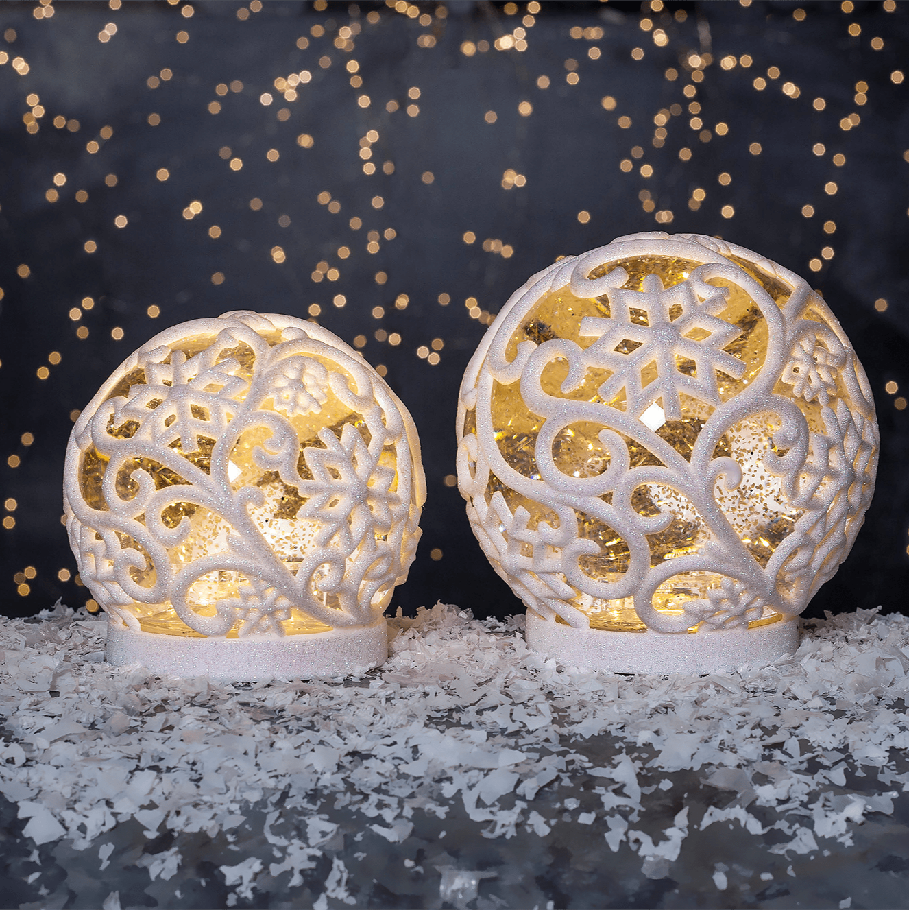 LED - Glaskugel 'Frost' - WeihnachtsladenStar Trading