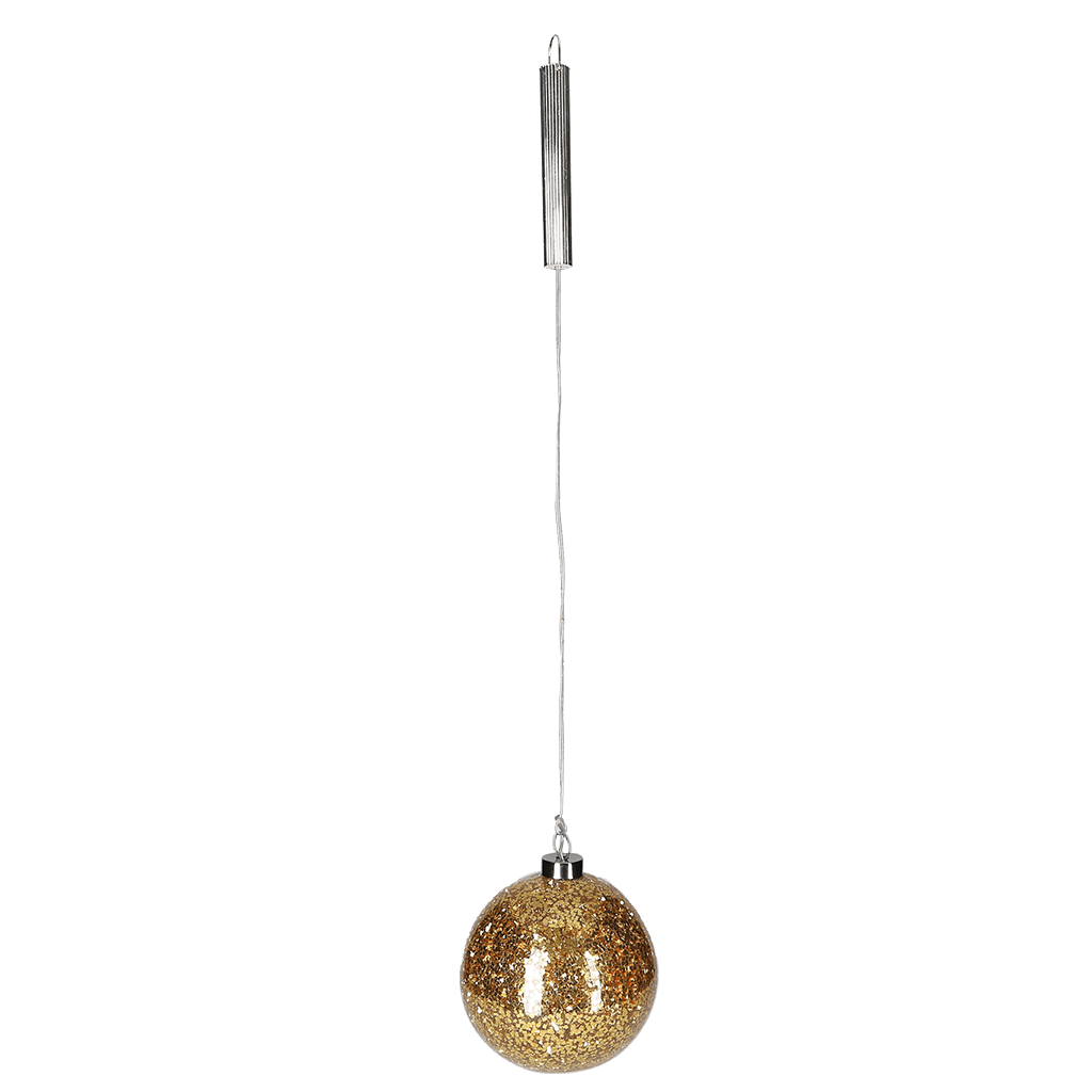 LED Glaskugel gold - WeihnachtsladenSAICO