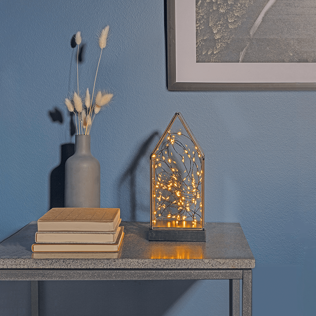 LED Glaslaterne mit Spitze - WeihnachtsladenKonstsmide