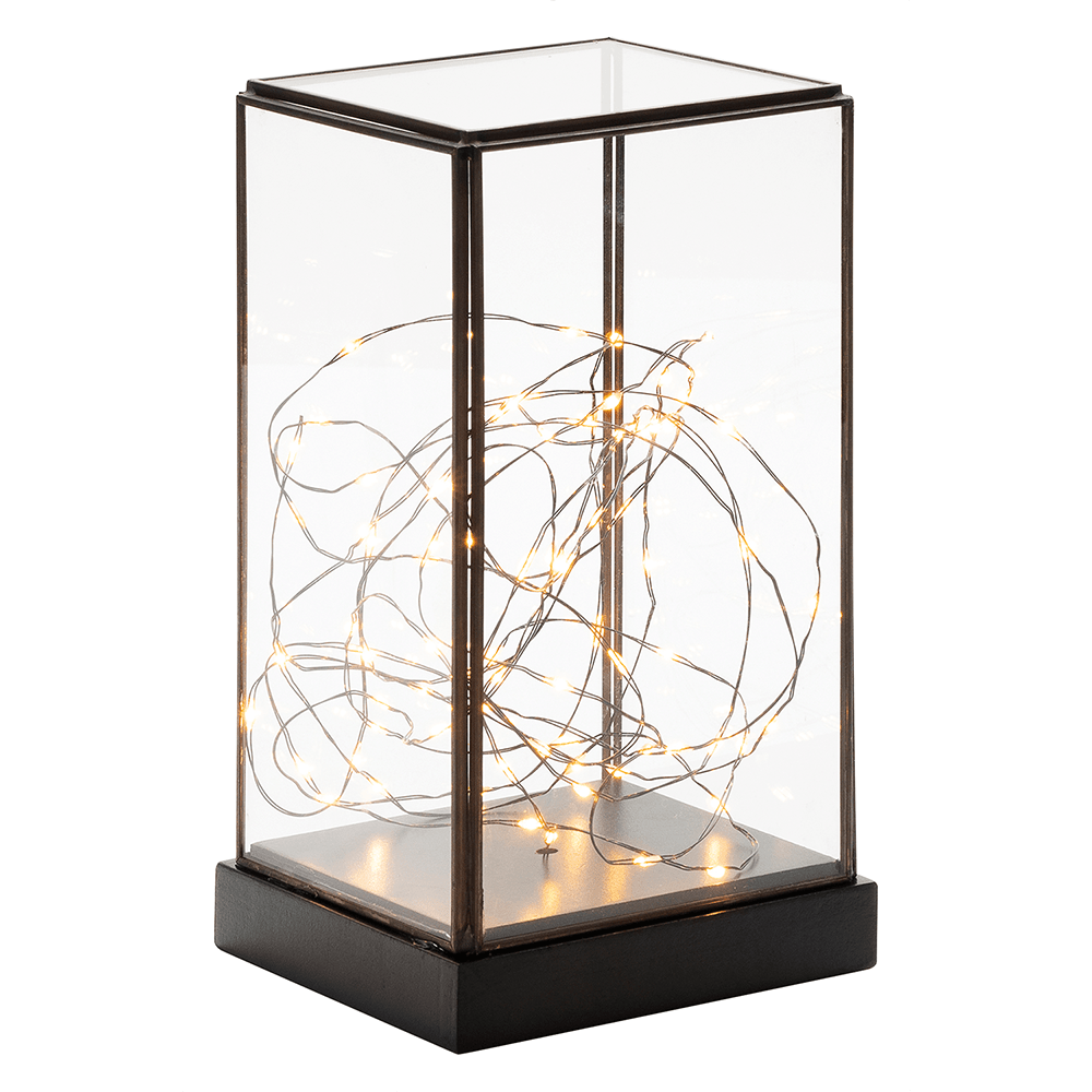 LED - Glaslaterne rechteckig - WeihnachtsladenKonstsmide