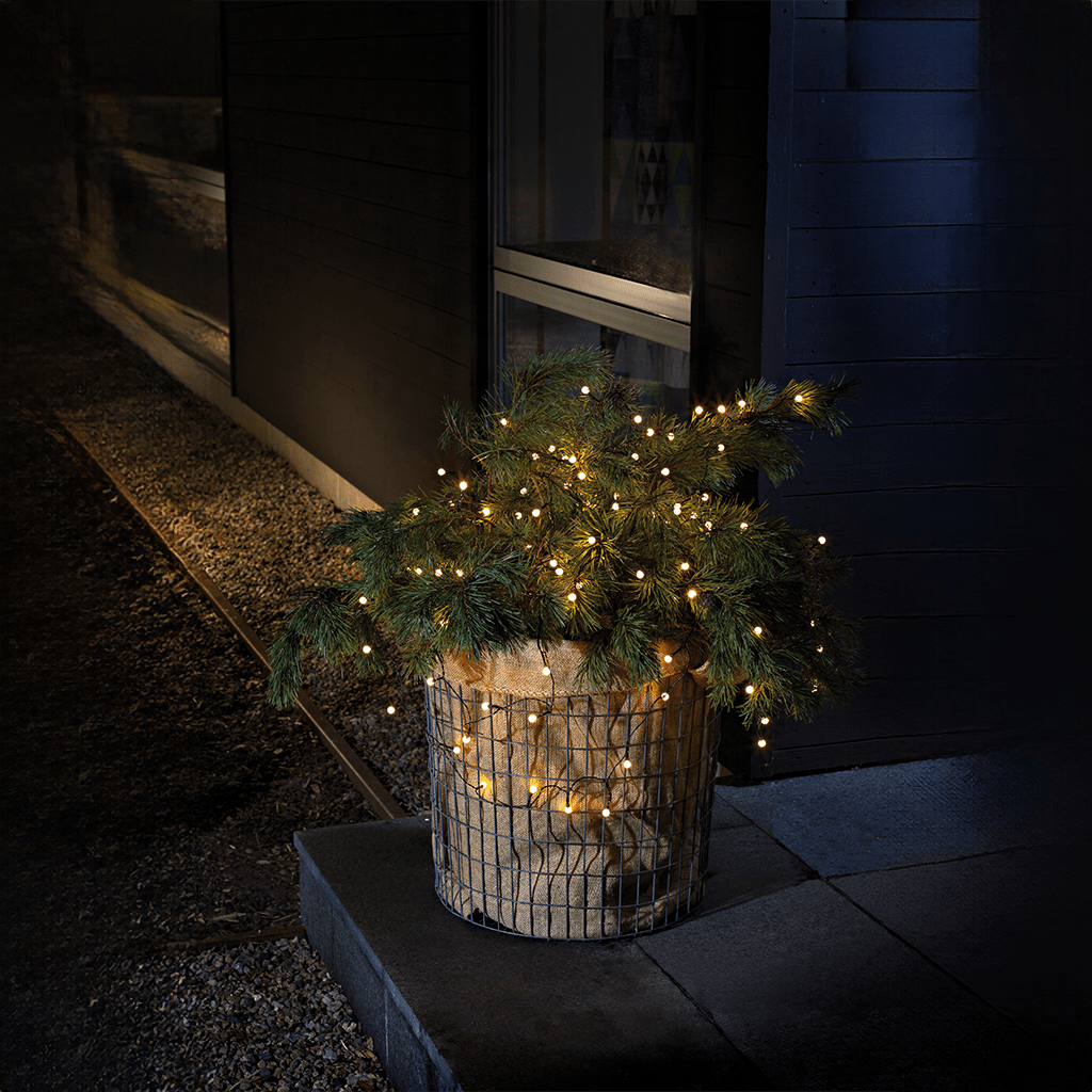 LED - Globelichterkette außen 40flg.warmw. batteriebetrieben - WeihnachtsladenKonstsmide