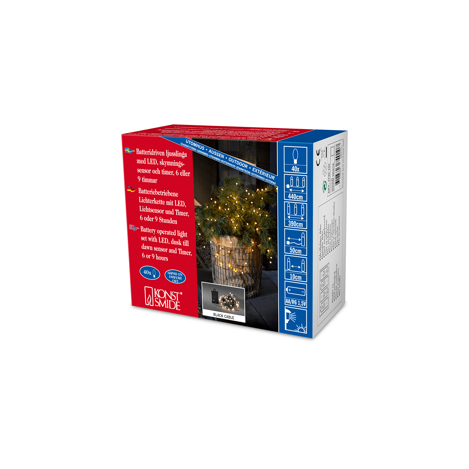 LED - Globelichterkette für den Außenbereich - WeihnachtsladenKonstsmide